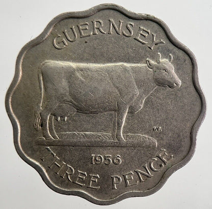 1956 Guernsey Three-Pence 3 Coin | Fine Collectable Grade | a7017