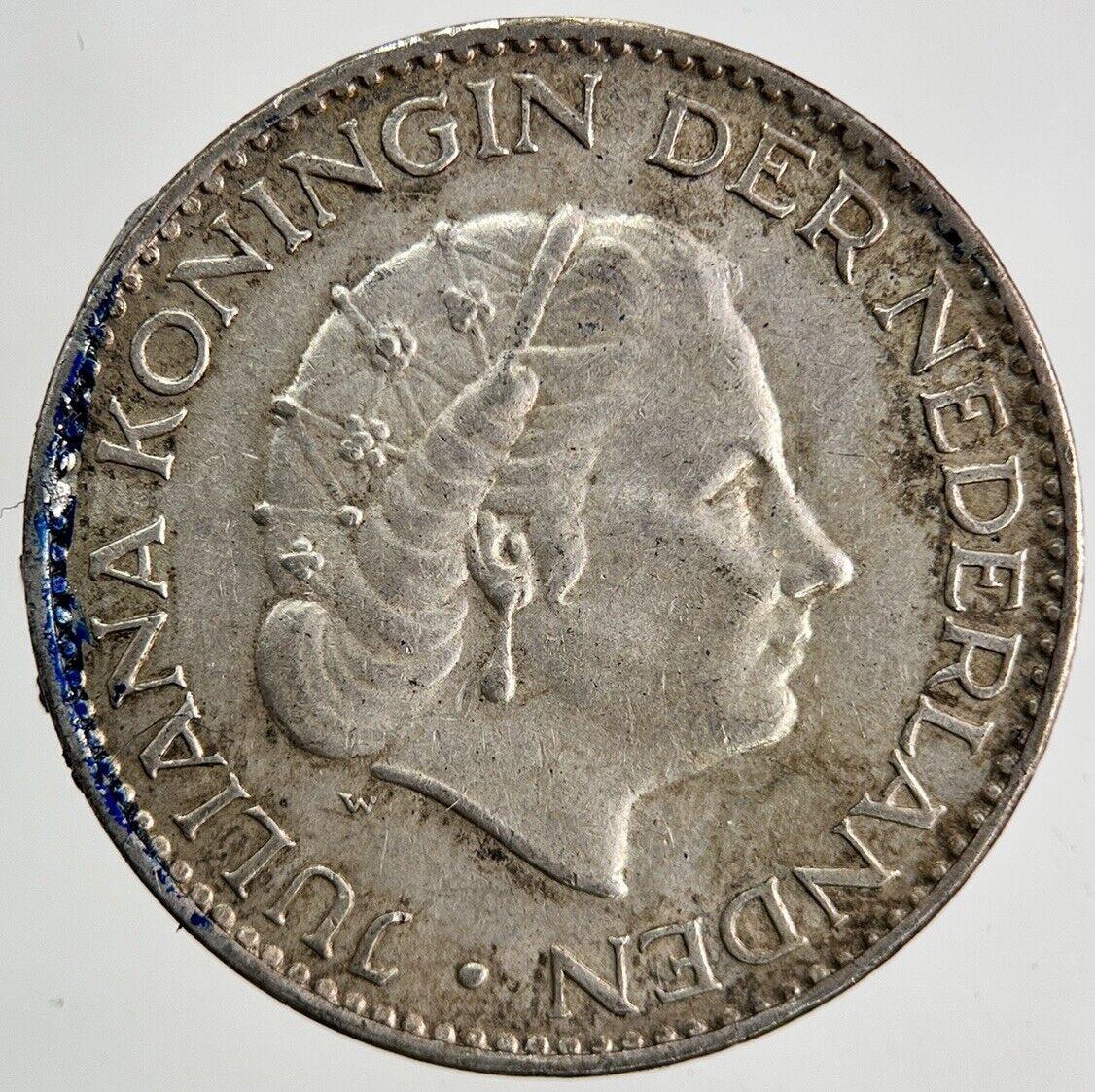 1956 Netherlands 1 Gulden Silver Coin | Fine Collectable Grade