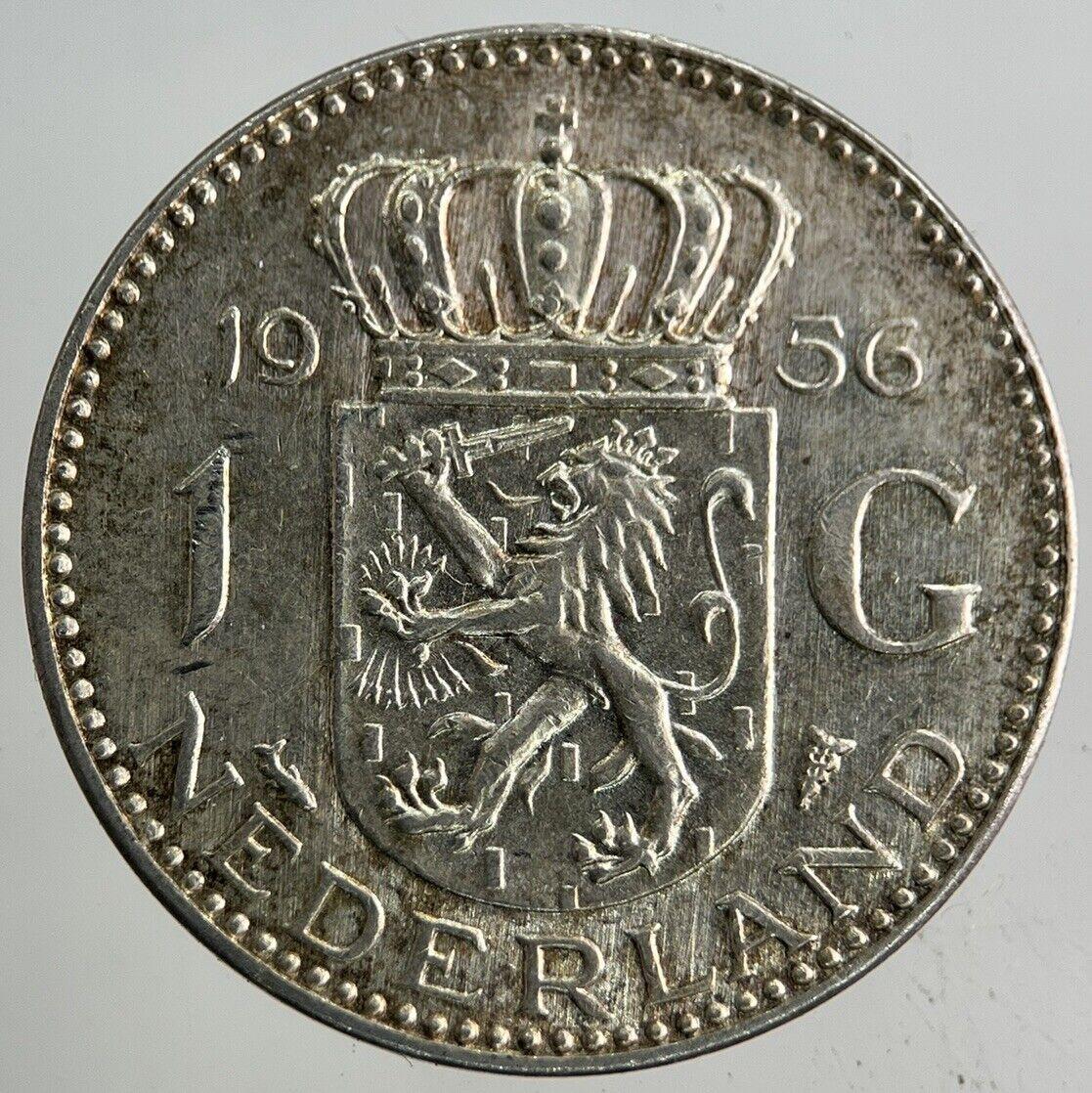 1956 Netherlands 1 Gulden Silver Coin | Very High Grade