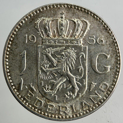1956 Netherlands 1 Gulden Silver Coin | Very High Grade