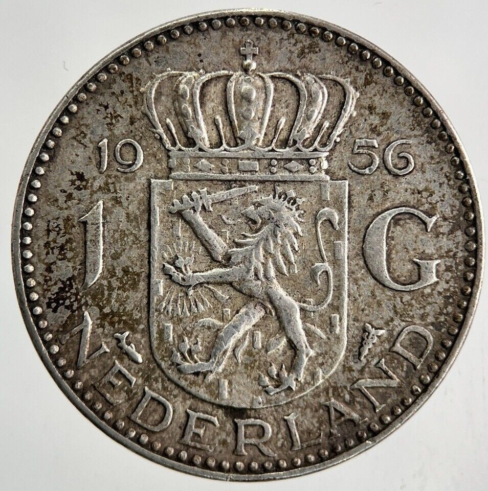 1956 Netherlands 1 Gulden Silver Coin | Fine Collectable Grade
