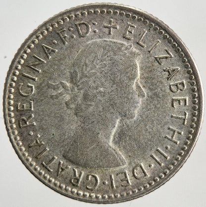 1957 Australia Sixpence Silver Coin | Fine Collectable Grade
