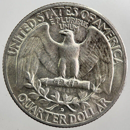 1956-D US USA Quarter Dollar Silver Coin | Fine Collectable Grade | a7951