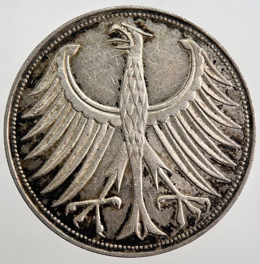 1956–F Germany 5 Mark Silver Coin | Very High Grade | a7795