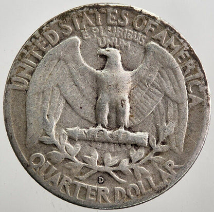 1956-D US USA Quarter Dollar Silver Coin | Fine Collectable Grade | a7950