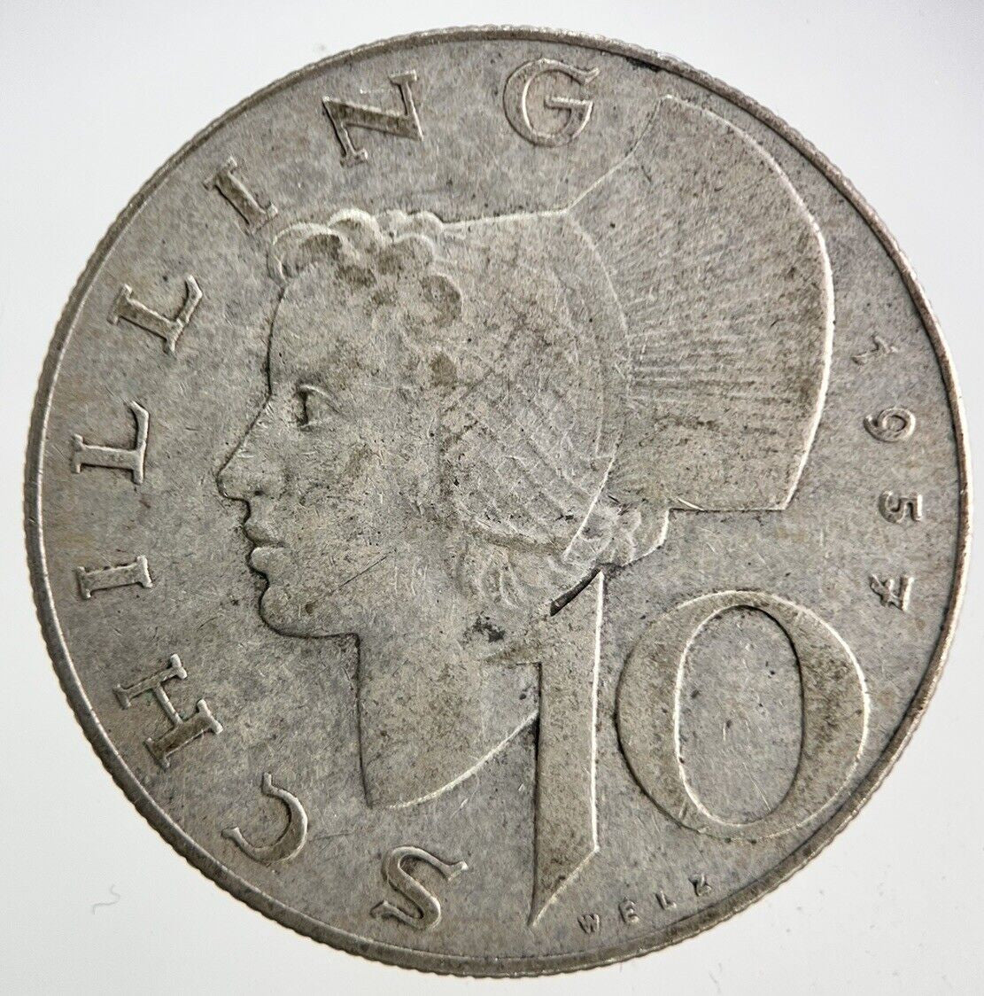 1957 Austria 10 Schilling Silver Coin | Collectable Grade