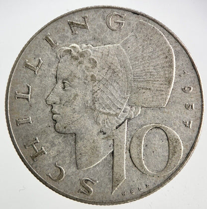 1957 Austria 10 Schilling Silver Coin | Collectable Grade