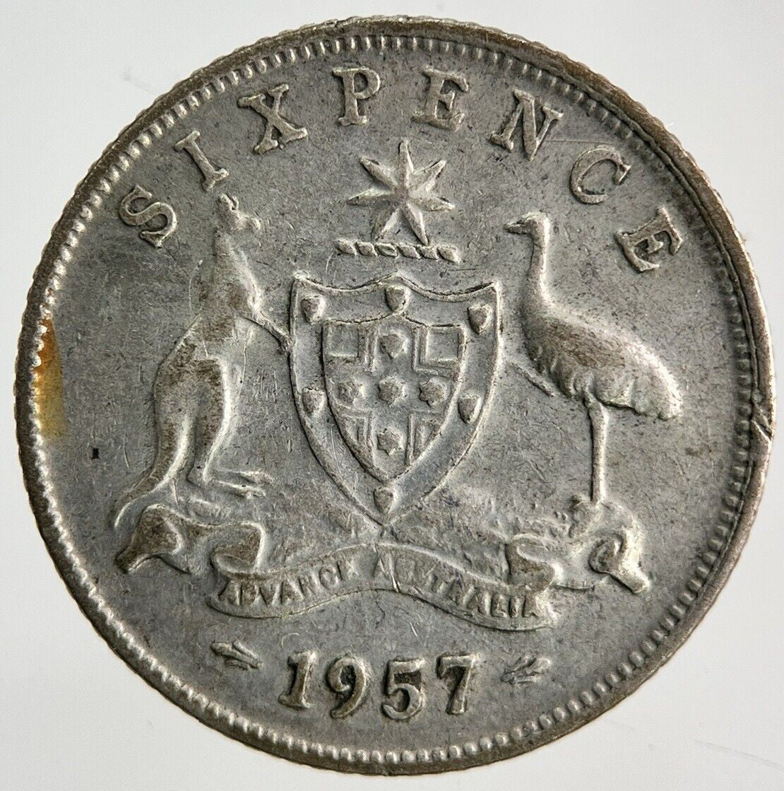 1957 Australia Sixpence Silver Coin | Fine Collectable Grade