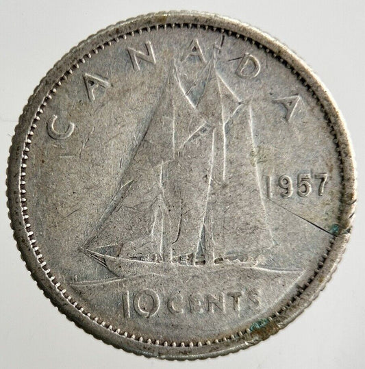 1957 Canada 10 Cents Silver Coin | Collectable Grade