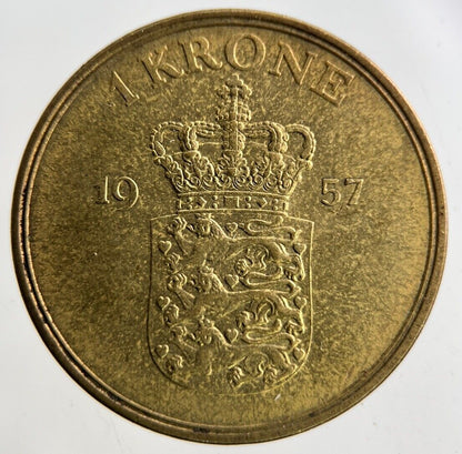 1957 Denmark 1 Krone Coin | Fine Collectable Grade