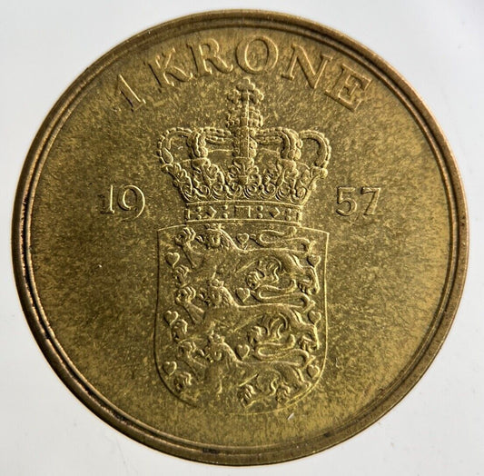 1957 Denmark 1 Krone Coin | Fine Collectable Grade
