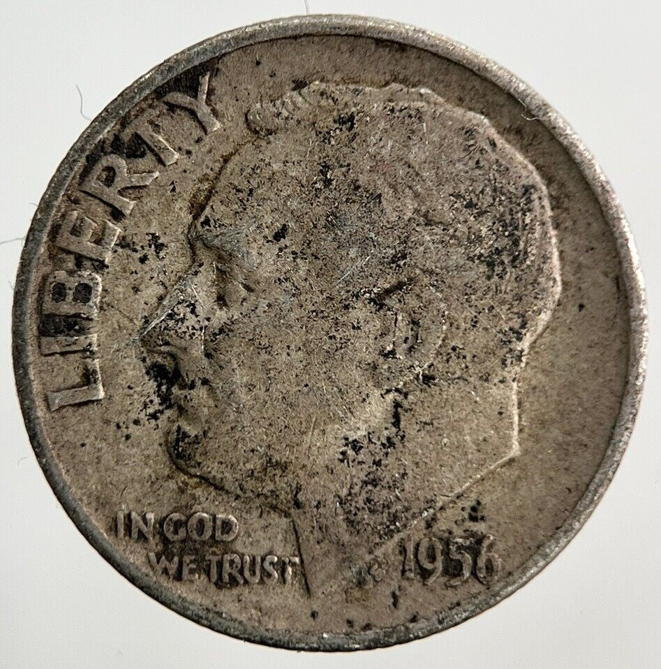 1956 US USA Roosevelt One Dime Silver Coin | Collectable Grade