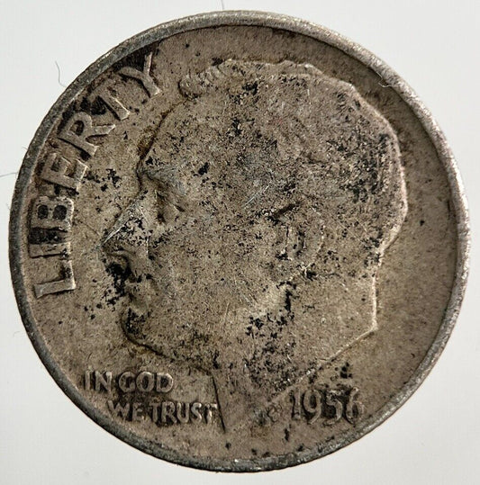 1956 US USA Roosevelt One Dime Silver Coin | Collectable Grade