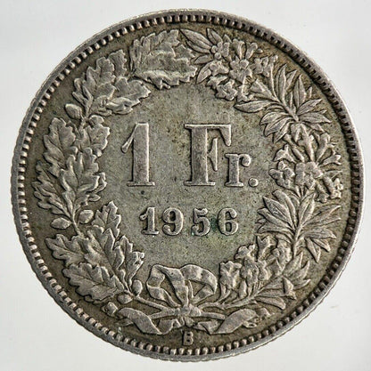 1956 Switzerland Swiss 1 Franc Silver Coin | Fine Collectable Grade