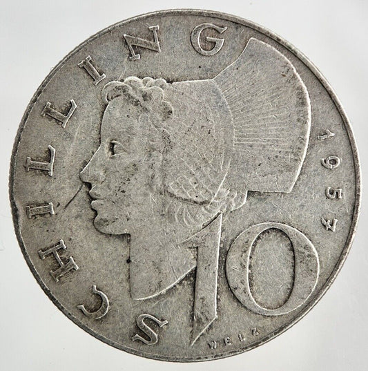 1957 Austria 10 Schilling Silver Coin | Collectable Grade