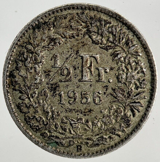 1956 Switzerland Swiss 1/2 Half Franc Silver Coin | Fine Collectable Grade