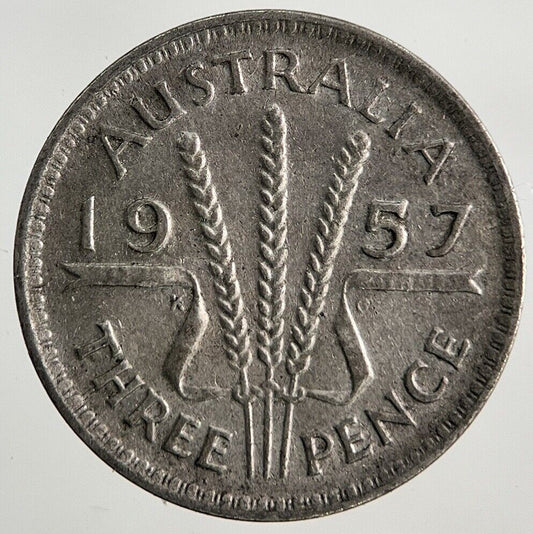 1957 Australia Threepence Silver Coin | Fine Collectable Grade