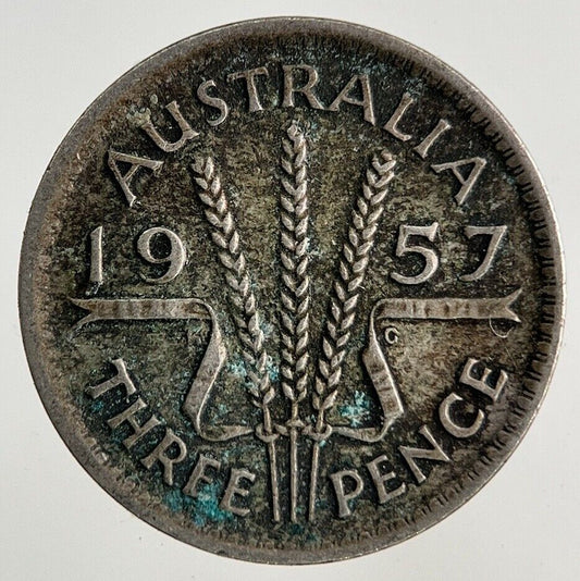 1957 Australia Threepence Silver Coin | Fine Collectable Grade