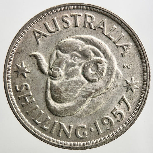 1957 Australia Shilling Silver Coin | Very High Grade | a2846