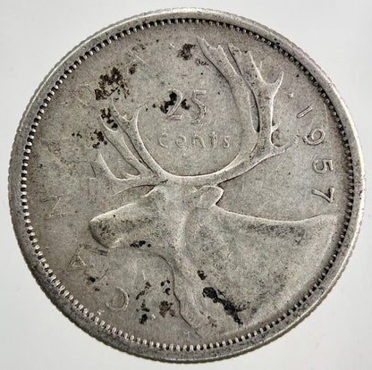 1957 Canada 25 Cents Silver Coin | Collectable Grade