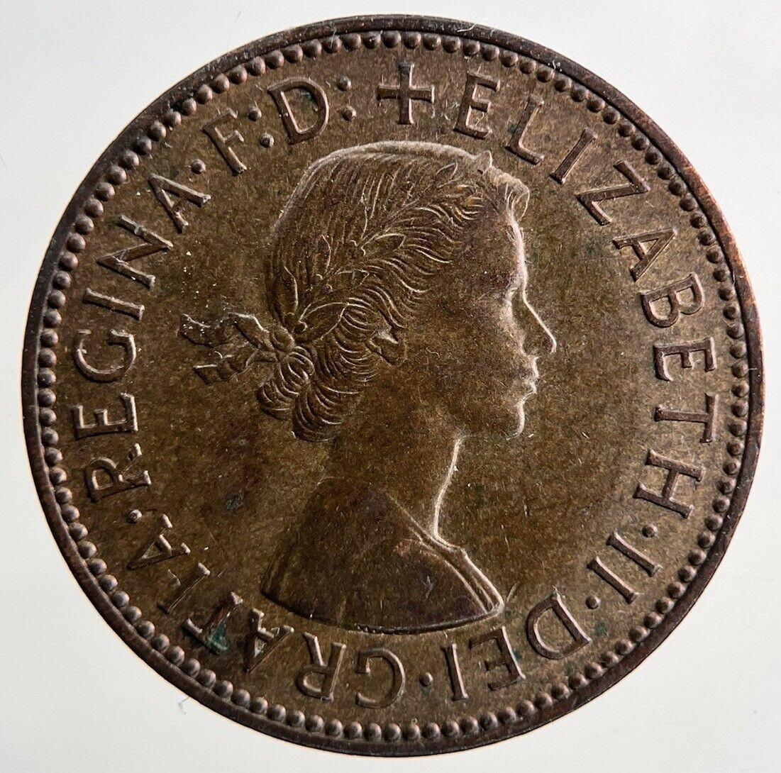1957 Elizabeth II 2nd Half-Penny Coin | Very Fine Grade