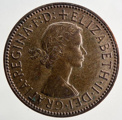 1957 Elizabeth II 2nd Half-Penny Coin | Very Fine Grade