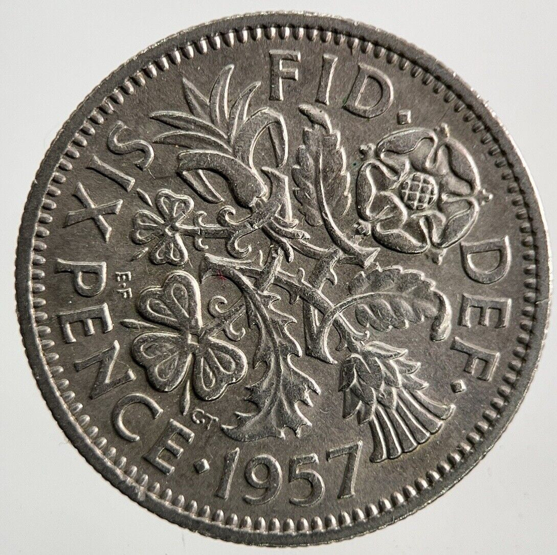 1957 Elizabeth II 2nd Sixpence Coin | Very High Grade