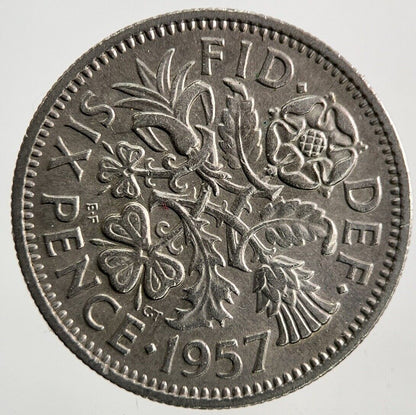 1957 Elizabeth II 2nd Sixpence Coin | Very High Grade