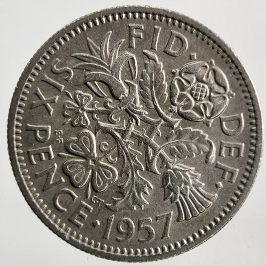 1957 Elizabeth II 2nd Sixpence Coin | Very High Grade