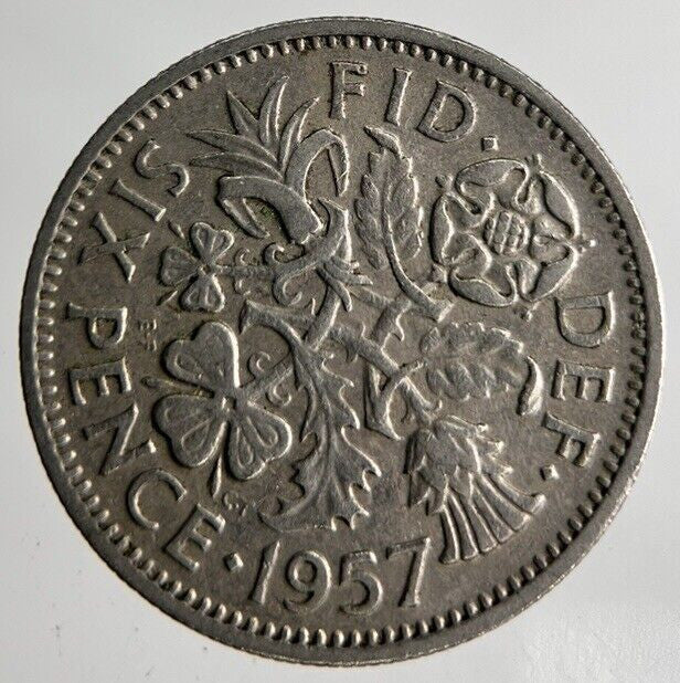 1957 Elizabeth II 2nd Sixpence Coin | Fine Collectable Grade