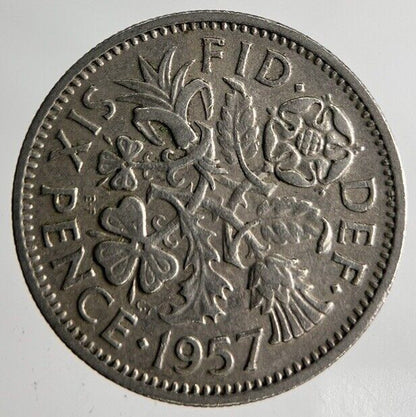 1957 Elizabeth II 2nd Sixpence Coin | Fine Collectable Grade