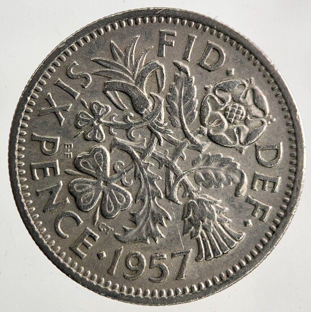 1957 Elizabeth II 2nd Sixpence Coin | Fine Collectable Grade