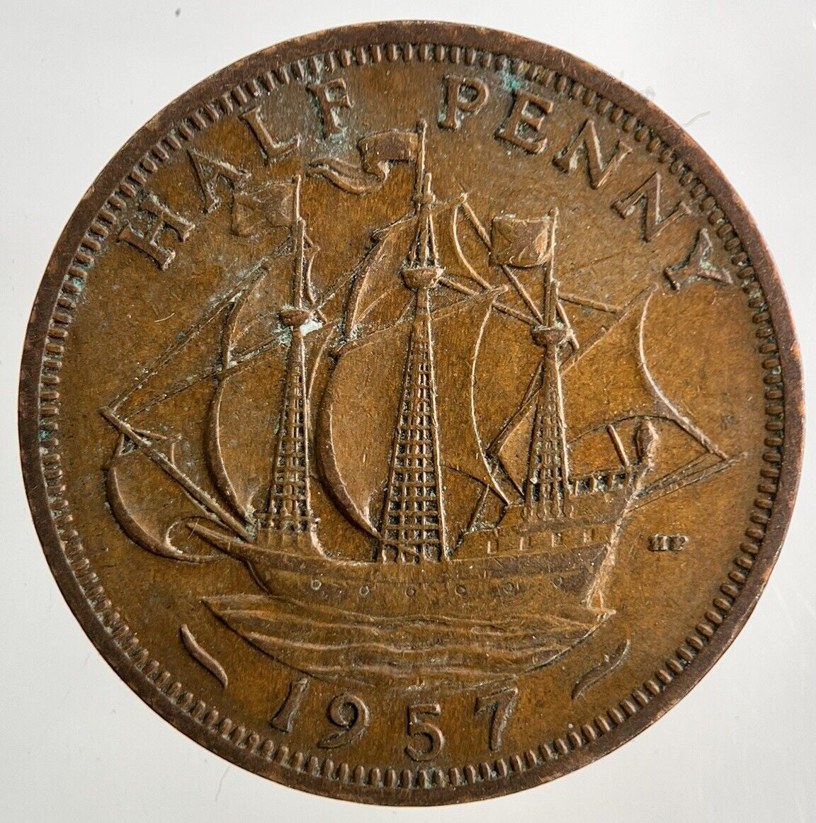 1957 Elizabeth II 2nd Half-Penny Coin | Fine Collectable Grade