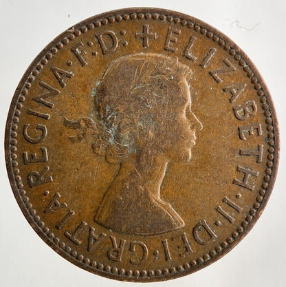 1957 Elizabeth II 2nd Half-Penny Coin | Fine Collectable Grade