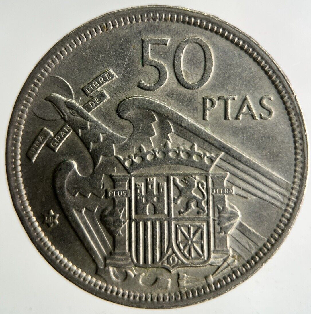 1957 Spain 50 Pesetas Coin | Fine Collectable Grade