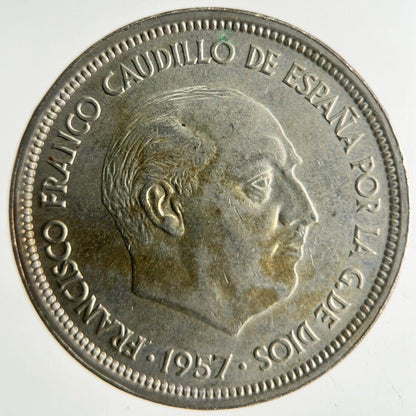 1957 Spain 50 Pesetas Coin | Fine Collectable Grade