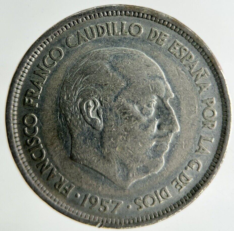 1957 Spain 25 Pesetas Coin | Fine Collectable Grade