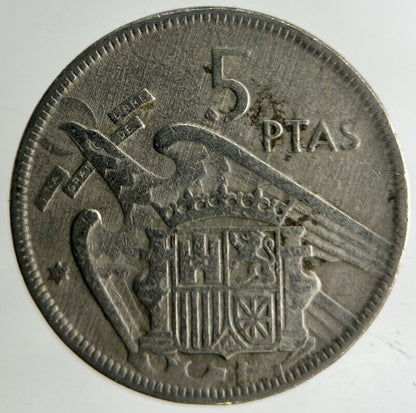 1957 Spain 5 Pesetas Coin | Fine Collectable Grade