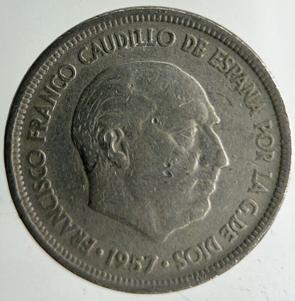 1957 Spain 5 Pesetas Coin | Fine Collectable Grade
