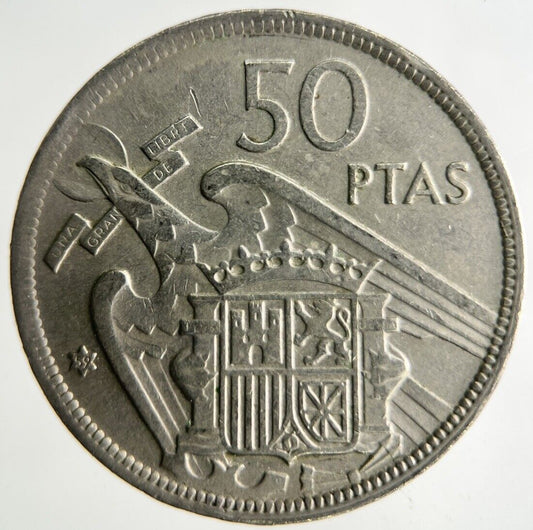1957 Spain 50 Pesetas Coin | Fine Collectable Grade