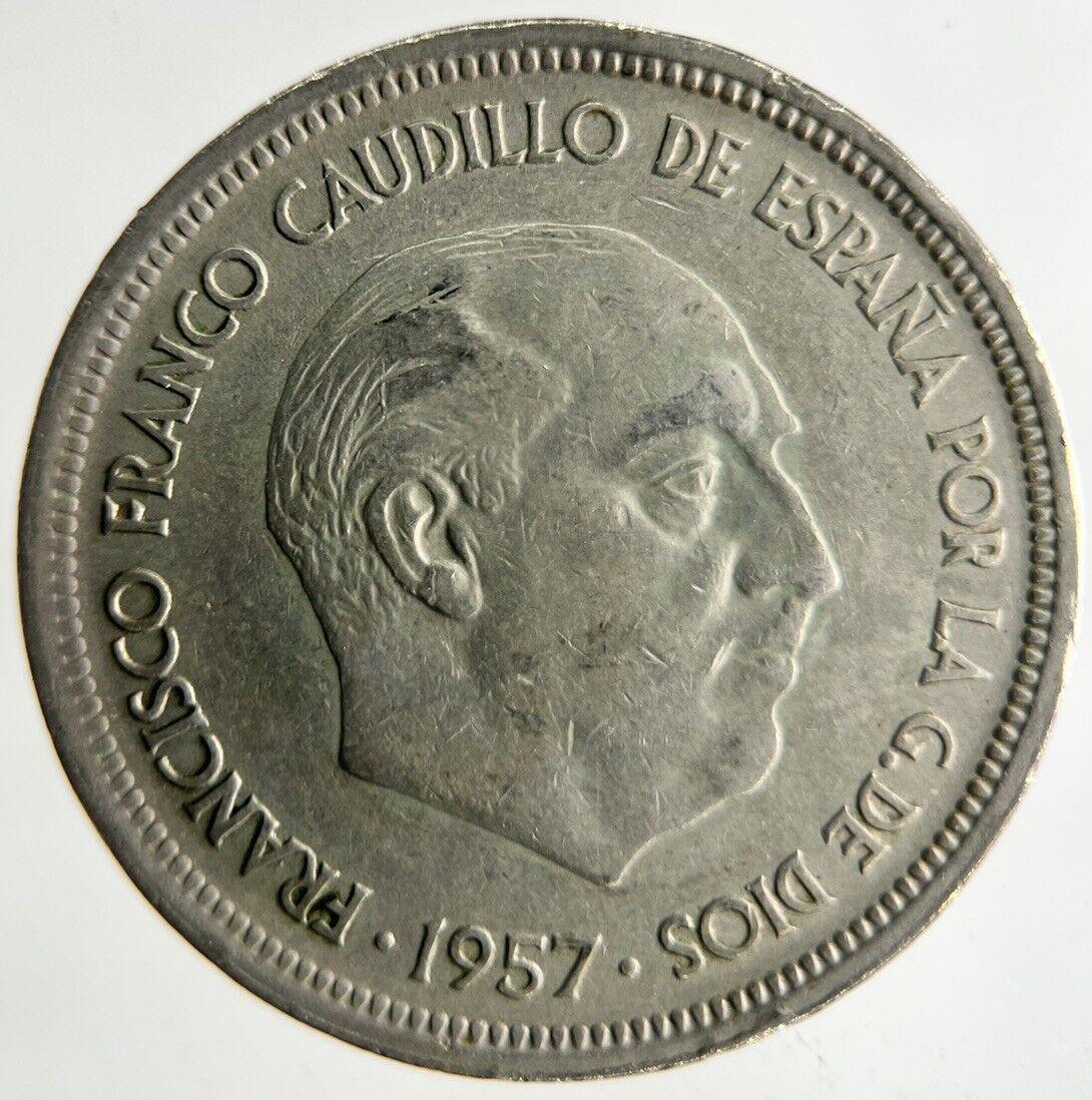 1957 Spain 50 Pesetas Coin | Fine Collectable Grade