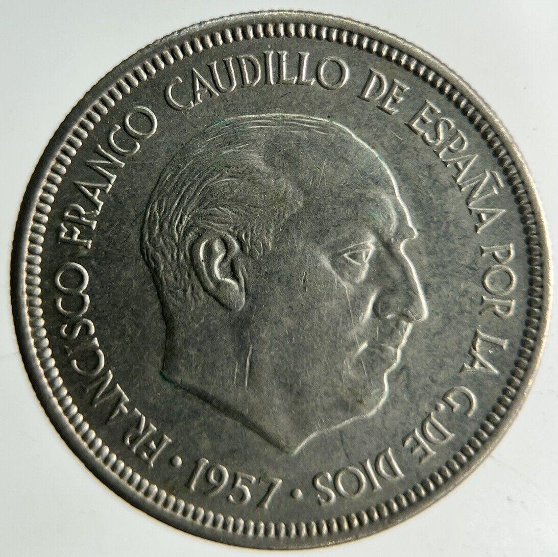 1957 Spain 5 Pesetas Coin | Fine Collectable Grade