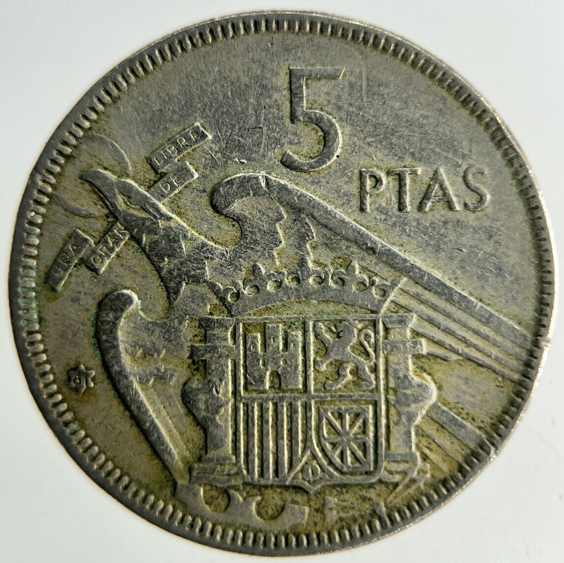 1957 Spain 5 Pesetas Coin | Fine Collectable Grade