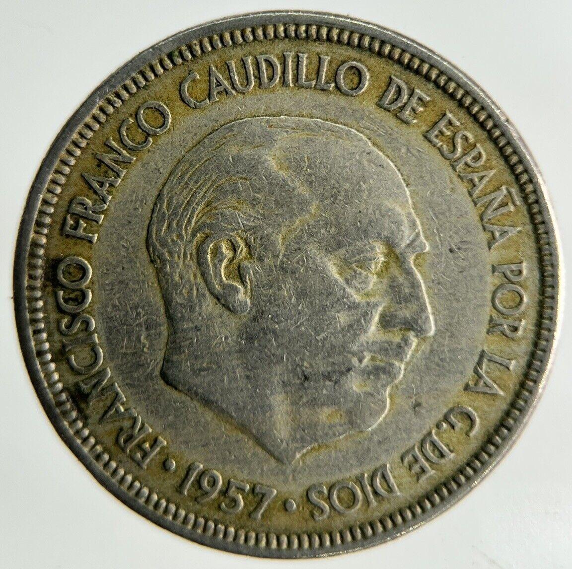 1957 Spain 5 Pesetas Coin | Fine Collectable Grade