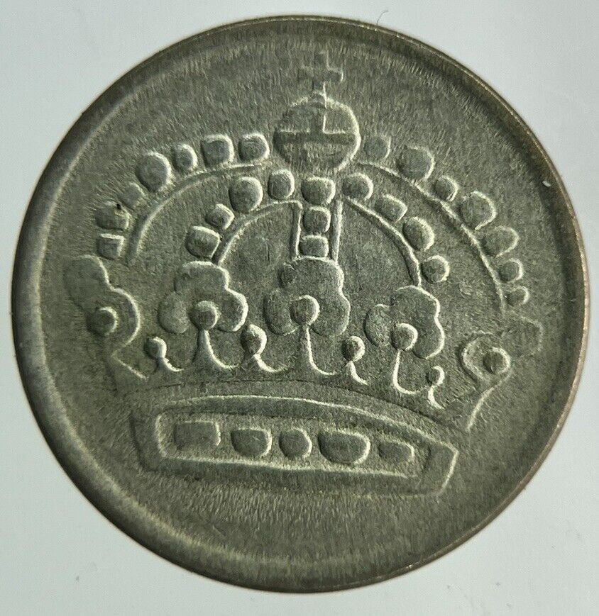 1957 Sweden 10 Ore Silver Coin | Fine Collectable Grade