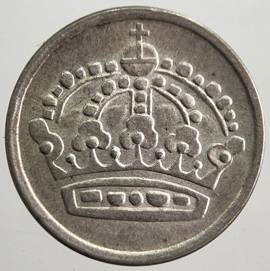 1957 Sweden 10 Ore Silver Coin | Fine Collectable Grade | a7833
