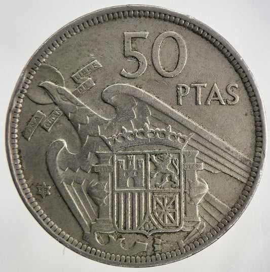 1957 Spain 50 Pesetas Coin | Fine Collectable Grade