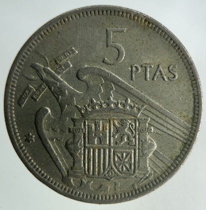 1957 Spain 5 Pesetas Coin | Very High Grade