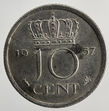 1957 Netherlands 10 Cents Coin | Very High Grade