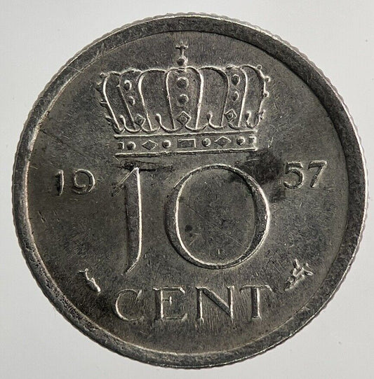 1957 Netherlands 10 Cents Coin | Very High Grade